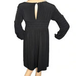Jessica Simpson Soft Long Sleeve Black Dress Smocked Mini Square Neck Women’s 6 Photo 3