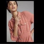 Pilcro Anthropologie  Rust Orange Stretch Linen Shorts Romper Size xxs Photo 2