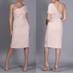 Reiss • Riana One Shoulder Bodycon Dress pink blush nude draped cocktail Photo 6