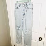 We Wore What  HighRise Curvy Crop Jeans Ripped Knees Distressed Super Light Wash 29 Photo 6