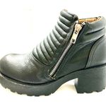 Outsider Open Road Moto Boots Size 6 Black with Side Zippers Photo 1