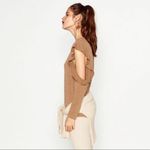 ZARA ✨HP✨ Camel Ruffle Open Shoulder Sweater✨ Photo 2
