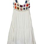 Slate + Willow White Boho Crochet Top Ruffles Flowy Midi Dress Size Medium Photo 5