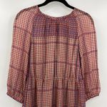 Madewell Tunic Mini Dress or Top Silk Multicolor Long Sleeve Womens SIze 2 Photo 4