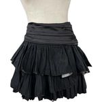 ZARA NWT Black Frilled Mini Skirt With Ruffles Tiered Party Bloggers Fave Sz M Photo 4