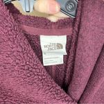The North Face  Burgundy Fleece Jacket hooded wrap front coat womens large button Photo 3