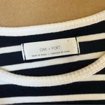 Oak + Fort  Blue Stripe Short Sleeve Top Small Photo 5