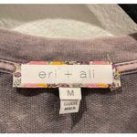 Anthropologie ERI + ALI Weckerlie Scalloped Gray Sweater Top Photo 2