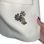 Cinq A Sept Kylie Diamond Daisies Embellished Blazer Jacket In Ivory/Smoke White Size 10 Photo 7