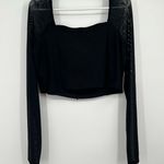 American Eagle Cropped Mesh Corset Top 2X Black Gothic Fairygoth Photo 4