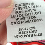 Fig & Flower Floral Lace Trimmed Tie Front Blouse‎ Top M Red Size M Photo 11