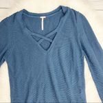 Free People Navy Tunic Sweater Photo 2