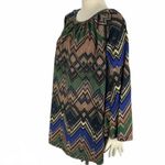 Winwin  long bell sleeve abstract print tunic top size small/medium Photo 1