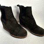 UGG  Pax Waterproof Chelsea Wedge Booties Women's 8 Black Gray Round Toe 3.5" Photo 0