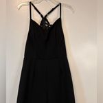 Francesca’s Mi Ami Black Jumpsuit Lace Back Wide Leg Sleeveless Women’s Large Photo 4