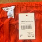 Cato NWT top Medium Poinciana Orange Crocheted trim sleeves bottom off shoulder Photo 1