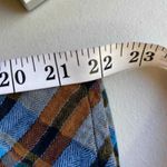 Free People Free People Flannel Shirt XS Blue Plaid Grunge Revival Western Dark Academia Photo 9