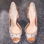 ALDO Rose Gold Rhinestone Platform Heels Photo 4