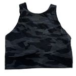Athleta  Top Womens Small Black Grey Camo Print Conscious Crop Tank‎ Photo 2