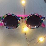 Olsenboye Round-Frame Floral Patterned Sunglasses Photo 0