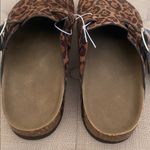 Universal Threads Universal Thread Brown Leopard Clogs with Buckle Photo 3