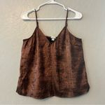 A New Day ⭐️ copper metallic v-neck spaghetti strap cami tank top size small Photo 1