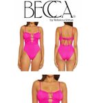BECCA by Rebecca virtue , Fun stylish hot pink one piece swimsuit, A29 Photo 4