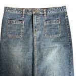 Unionbay Y2K Long Denim Maxi Skirt Cotton Side Slit Size 7 Photo 2