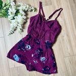 Free People  Floral Purple Romper Photo 0
