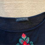 Etro Wool Silk Puff Sleeve Bateau Neck Printed Women’s Sweater Size 42/M Black Size M Photo 2