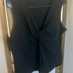 Cato FINAL MARKDOWN  Black Sleeveless knot Front Tank Top 18/20w Photo 0