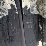 Spencer Alexis Womens Large Black White Kimono Lace Floral Boho Sheer top Photo 2