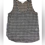 Steven Alan  Black and White Gingham Tank Top Photo 0