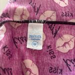Thavata Women's Pink and black Lip Print Sleepwear Set size M Size M Photo 7