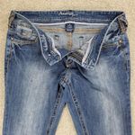 Amethyst Jeans VTG Amethyst Mia Jeans Womens 13 Blue Med Wash Bootcut Flare Distressed Mid Rise Photo 4
