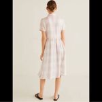 Mango MNG Pink Plaid Vinyl Dress Size 8 New With Tags Photo 1