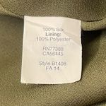 Madewell Olive Green 100% Silk Moonset Dress Style #B1408 Size 6 Photo 11