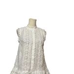Endless Rose Lace Trim Crochet Mini Dress Sleeveless White Size M NWOT Romantic Photo 6