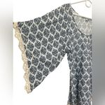 Eberjay Eberjey blue&white print crochet trim tunic shirt/coverup Photo 2