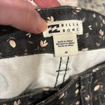 Billabong  black denim floral print button fly jean skirt Photo 8