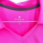 Athleta  Birdie Ruched Short Sleeve Polo Golf UPF Athletic Top Preppy VNeck Photo 5