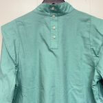 Everlane NWT  The Wing Shoulder Mock Neck Ruffle Long Sleeve Blouse Green Size 8 Photo 6