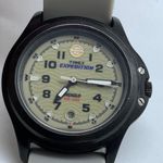 Timex  expedition women’s date watch 32mm black tone case gray silicone band runs Photo 1