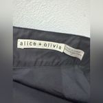 Alice + Olivia  Libby Inverted Pleated Skirt Chalkboard Stripe Black Women's Sz 4 Photo 3