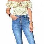 Kittenish  Yellow off the shoulder crop top Photo 2