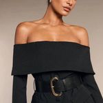SheIn  Off-The-Shoulder Top Black With Belt Photo 1