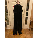 Algy velour jumpsuit high neckline and blue & gold sequin 2X Photo 5