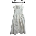Majorelle Austin Dropwaist Cotton Poplin Midi Dress In Soft White Photo 2