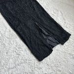 Vintage Nite Line Silk Halter Evening Gown Dress S Black Beaded Sequin Art Deco Photo 6