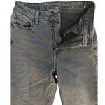 American Eagle  Stretch High Rise Frayed Hem Black Mom‎ Jeans Size 00 Photo 3